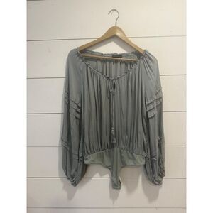 Wishlist Puff Sleeve Sage Bodysuit Medium